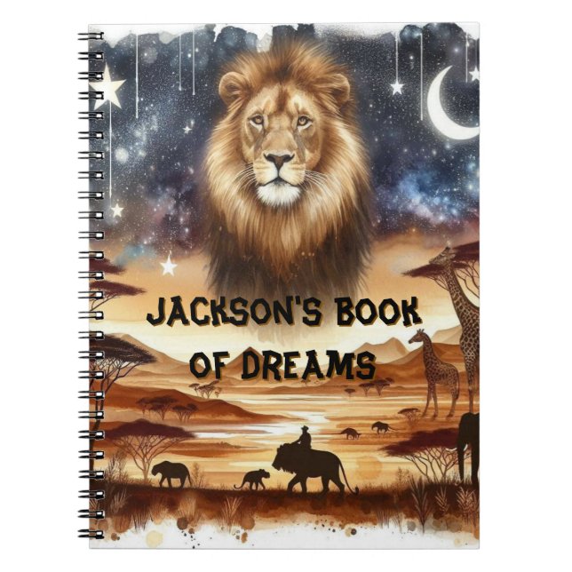 Personalisiert Safari Dream Journal Notizblock (Vorderseite)
