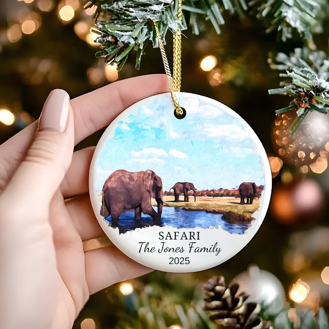 Personalisiert Safari-Ornament, Afrika-Geschenk Keramik Ornament (Von Creator hochgeladen)