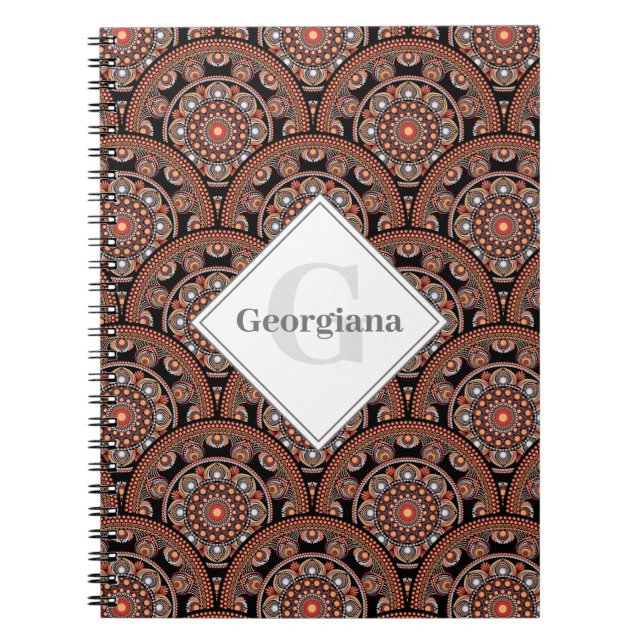 Personalisiert Safari Sunset Bohemisch Mandala Sca Notizblock (Vorderseite)