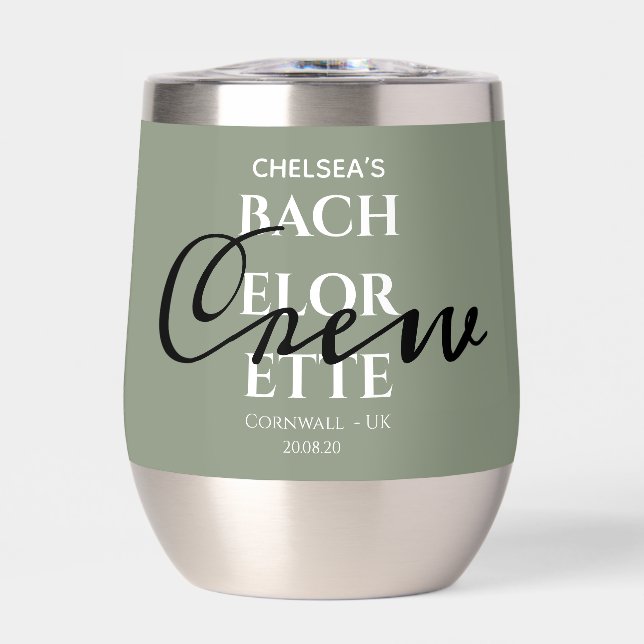 Personalisiert Sage Green Bachelorette Crew Party (Vorderseite)