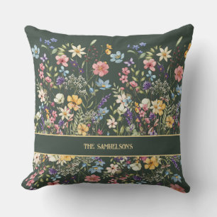 Personalisiert Sage Green botanisch Kissen