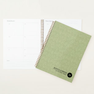 Personalisiert Sage Green Linde Planer