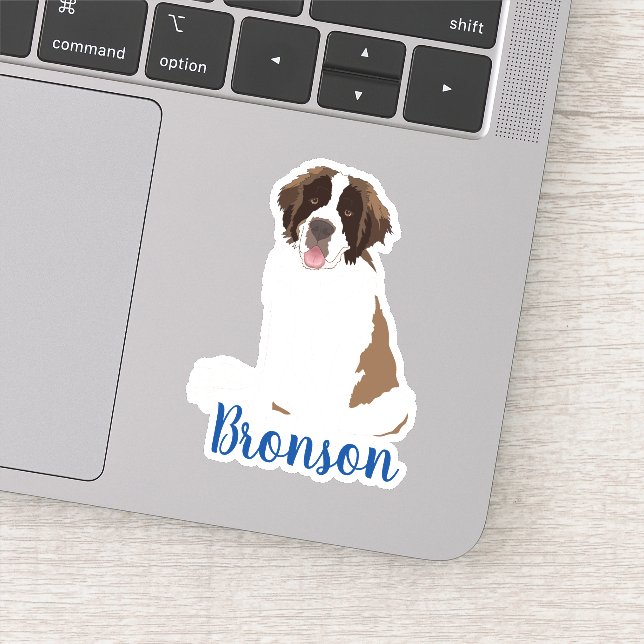 Personalisiert Saint Bernard Sticker (Detail)