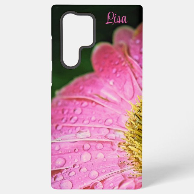 Personalisiert Samsung Case - Pink Gerbera Daisy Samsung Galaxy Hülle (Rückseite)
