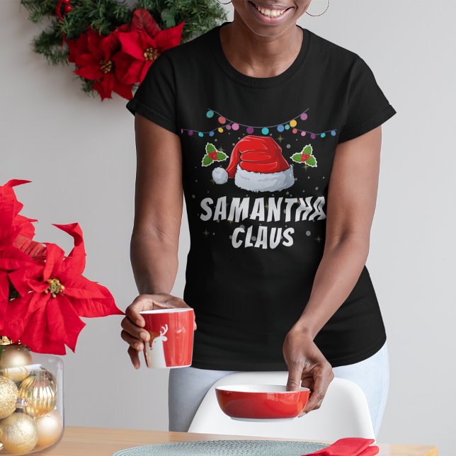 Personalisiert Santa Claus Hat Christmas T-Shirt (Von Creator hochgeladen)
