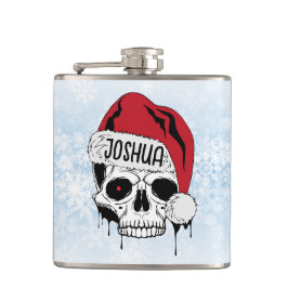Personalisiert Santa Skull Flachmann