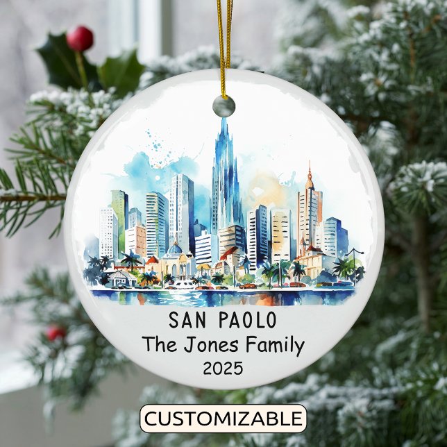 Personalisiert São Paolo Ornament, Brasilien Keramik Ornament (Von Creator hochgeladen)