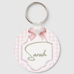 Personalisiert Sarah Baby Girl Kinderzimmer Bow&Gi Schlüsselanhänger