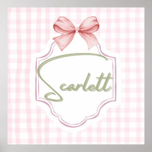 Personalisiert Scarlett Baby Girl Kinderzimmer Gin Poster