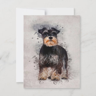 Personalisiert Schnauzer | Hund Birthday card Einladung