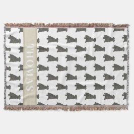 Personalisiert Schnauzer (schwarz) Decke