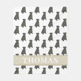 Personalisiert Schnauzer (schwarz) Fleecedecke