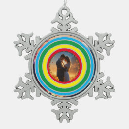 Personalisiert Schneeflocken Zinn-Ornament