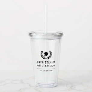 Personalisiert School and Uni-Abschluss Elegante Acryltrinkbecher