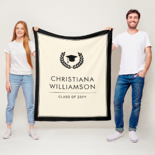 Personalisiert School and Uni-Abschluss Elegante Fleecedecke