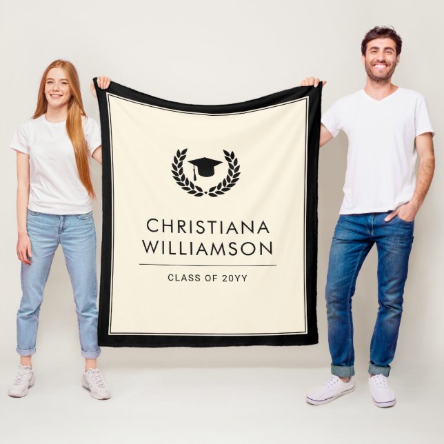 Personalisiert School and Uni-Abschluss Elegante Fleecedecke (Beispiel)