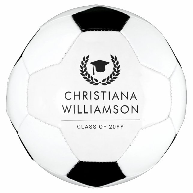 Personalisiert School and Uni-Abschluss Elegante Fußball (Vorderseite)