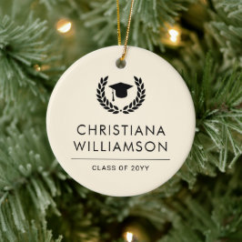 Personalisiert School and Uni-Abschluss Elegante Keramik Ornament