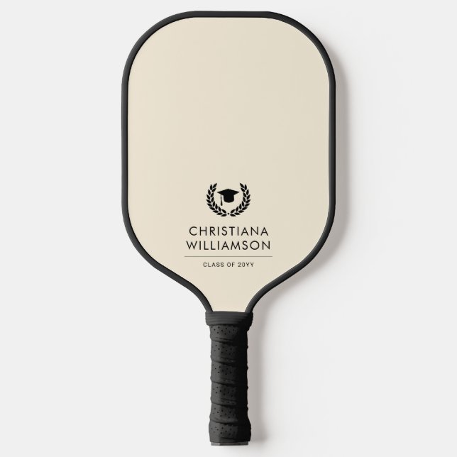 Personalisiert School and Uni-Abschluss Elegante Pickleball Schläger (Vorderseite)