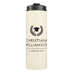 Personalisiert School and Uni-Abschluss Elegante Thermosbecher