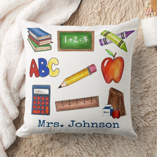 Personalisiert School Bildung Lehrerbewertung Kissen (Decke)