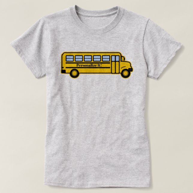 PERSONALISIERT School Bus Graphic T-Shirt (Design vorne)