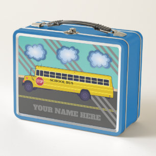 Personalisiert School Bus Metal Lunchbox