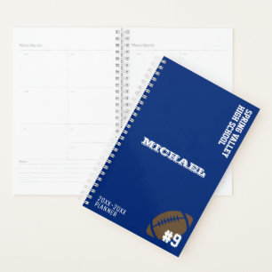 Personalisiert School Football Planner Planer