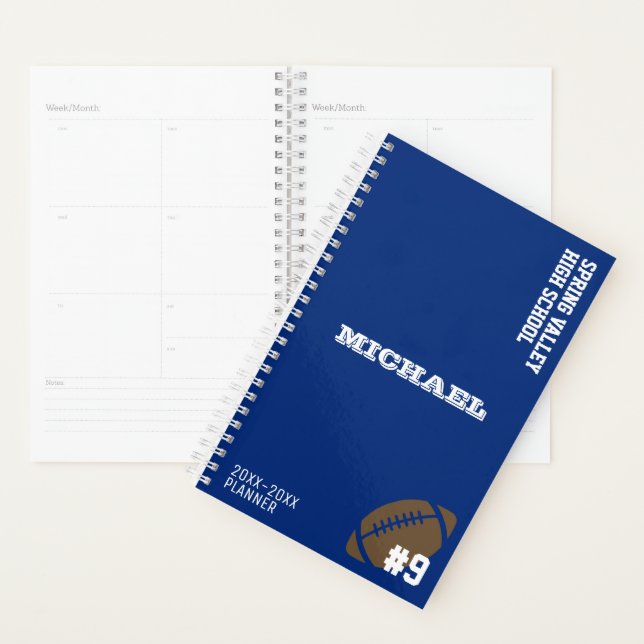 Personalisiert School Football Planner Planer (Anzeige)