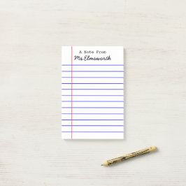Personalisiert School Paper Design - Lehrergeschen Post-it Klebezettel