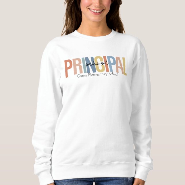 Personalisiert School Principal Sweatshirt (Vorderseite)