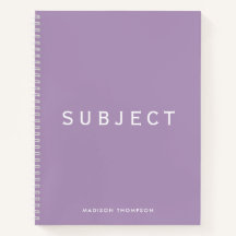 Personalisiert School Subject Boho Lila