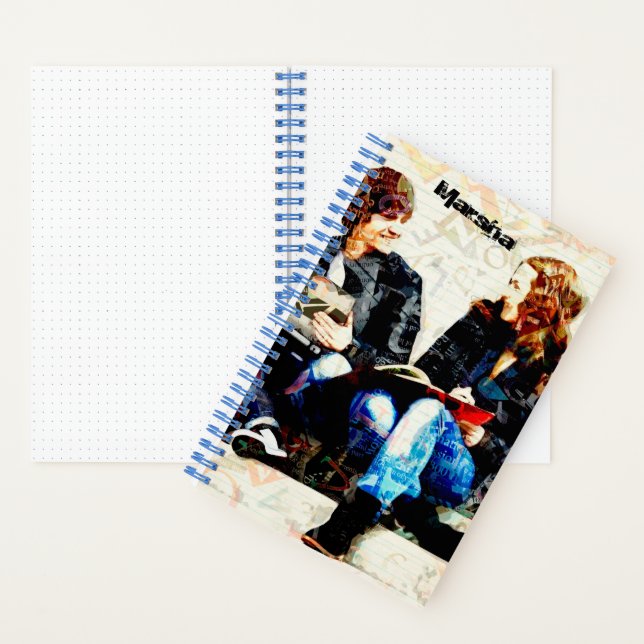 Personalisiert School Themed Teens Collage Notizbuch (Innen)