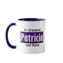 Personalisiert Schwarz, Rosa, Lila Name "Patricia"