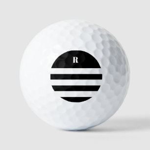 Personalisiert, schwarz und weiß gestrichen golfball