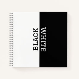 Personalisiert Schwarz-Weiß-Elegant Inspiration Notizbuch