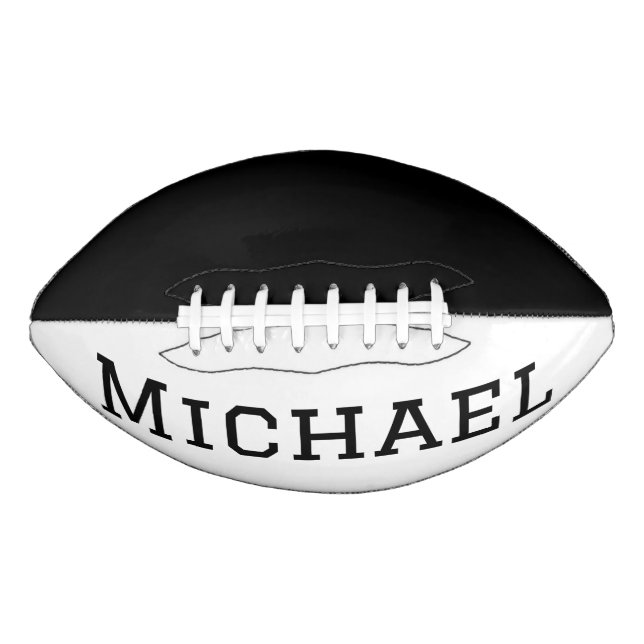 Personalisiert Schwarz-Weiß-Fußball Football (Vorderseite)