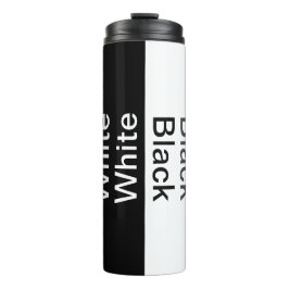 Personalisiert Schwarz-Weiß-Thermaltumbler Thermosbecher