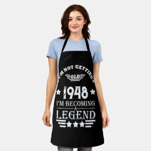 Personalisiert Schwarz-weißer Vintager 75. Geburts Schürze