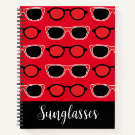 Personalisiert Schwarze Sonnenbrille Notizbuch