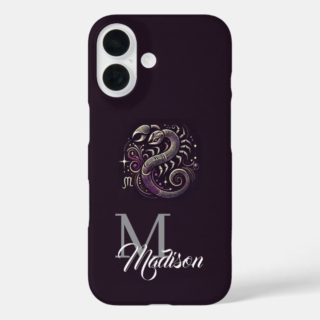 Personalisiert Scorpio Zodiac iPhone Case (Rückseite)