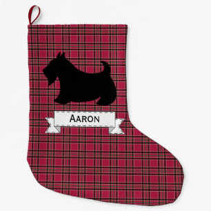 Personalisiert Scottish Terrier Weihnachtszeit Str Großer Weihnachtsstrumpf