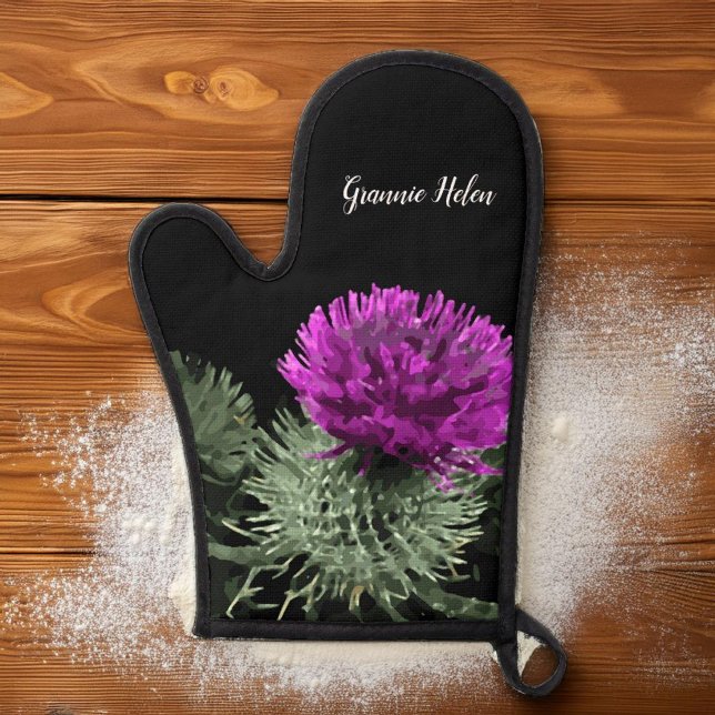 Personalisiert Scottish Thistle Ofenhandschuh (Von Creator hochgeladen)