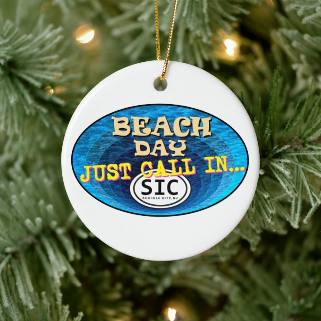 Personalisiert Sea Isle City New Jersey Beach SIC  Keramik Ornament (Baum)