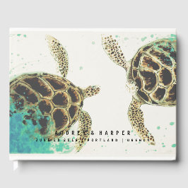 © Personalisiert Sea Turtle Liebe Wedding Guest Bo Gästebuch