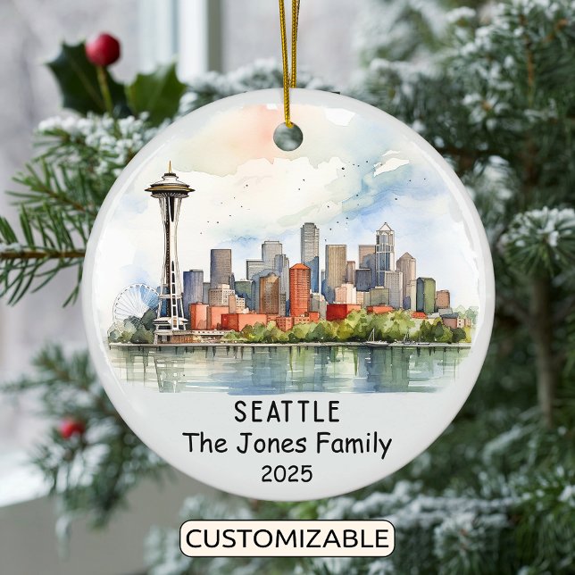 Personalisiert Seattle Ornament, Washington Keramik Ornament (Von Creator hochgeladen)