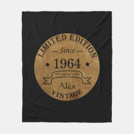 Personalisiert sechzig Vintagen Geburtstagsgeschen Fleecedecke