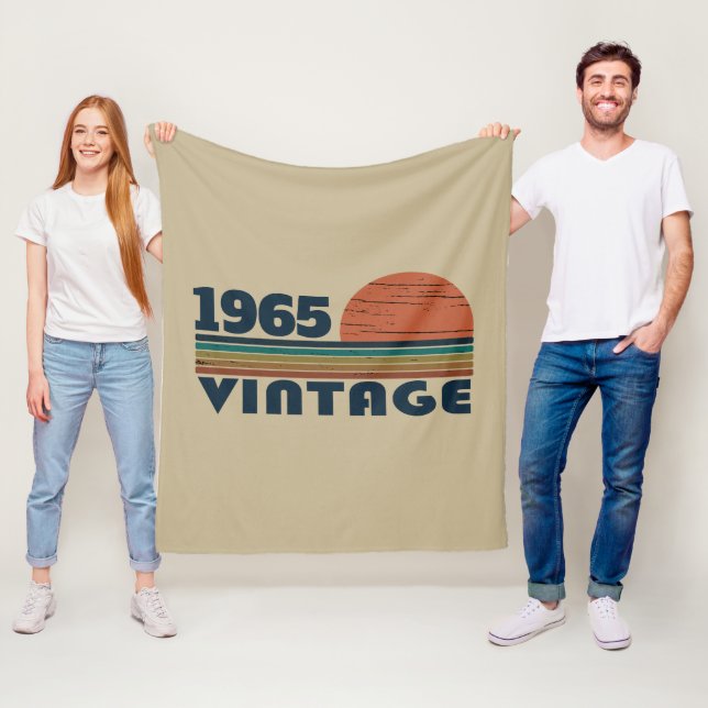 Personalisiert sechzig Vintagen Geburtstagsgeschen Fleecedecke (Beispiel)