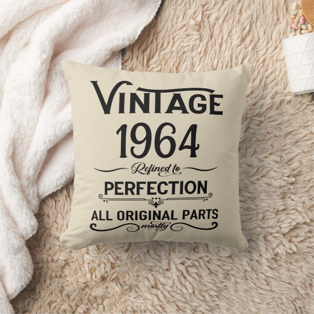 Personalisiert sechzig Vintagen Geburtstagsgeschen Kissen (Decke)