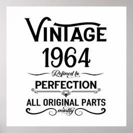 Personalisiert sechzig Vintagen Geburtstagsgeschen Poster